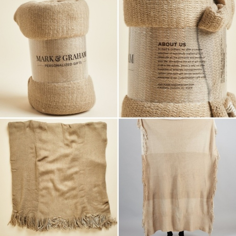 Mark & Graham Colorblock Throw — Brand New!